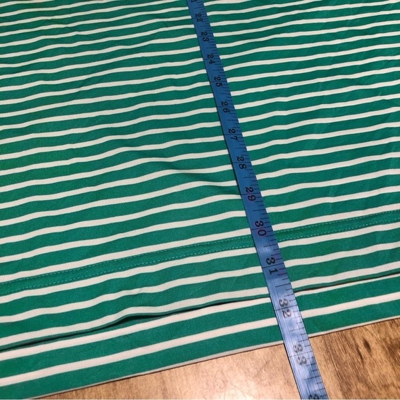 FootJoy Short Sleeve Golf Shirt Polo Mens Size Large Green Stripes W Emblem - Picture 4 of 7